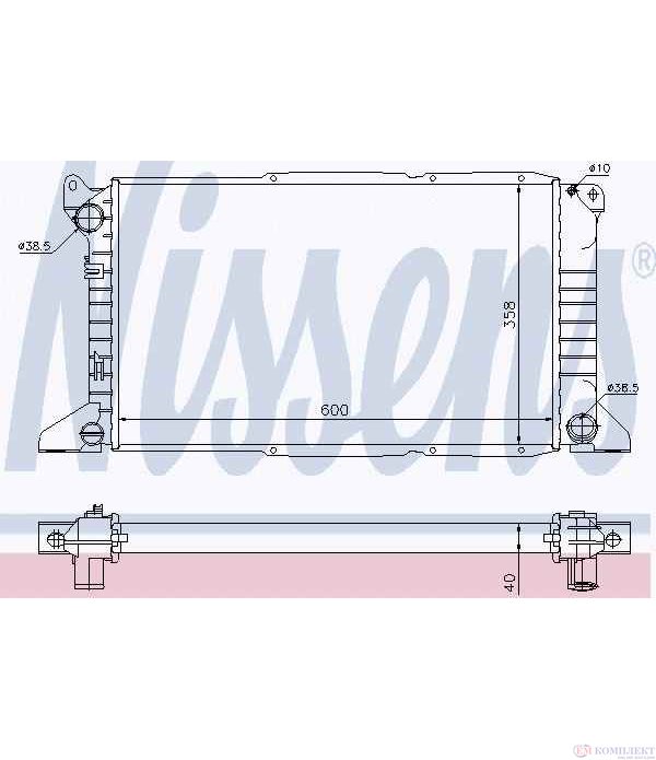 РАДИАТОР ВОДЕН FORD TRANSIT (1994-) 2.5 TD - NISSENS