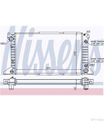 РАДИАТОР ВОДЕН FORD TRANSIT (1994-) 2.5 TD - NISSENS