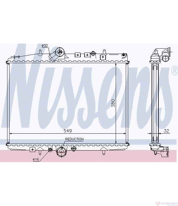 РАДИАТОР ВОДЕН CITROEN C5 BREAK (2001-) 2.2 HDi - NISSENS