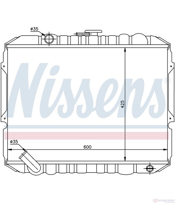 РАДИАТОР ВОДЕН HYUNDAI GALLOPER I (1991-) 3.0 V6 - NISSENS