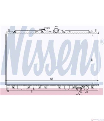 РАДИАТОР ВОДЕН MITSUBISHI SIGMA (1990-) 3.0 V6 - NISSENS