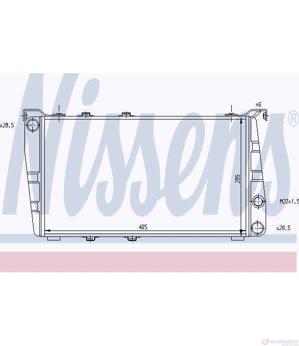 РАДИАТОР ВОДЕН SKODA 130 (1985-) L,GL - NISSENS