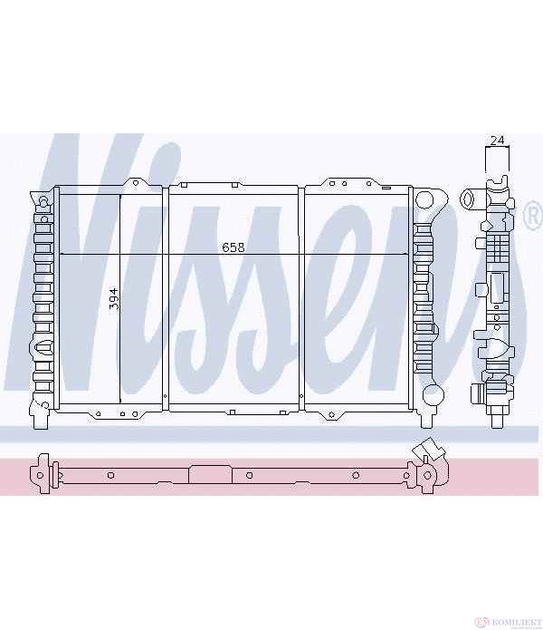 РАДИАТОР ВОДЕН ALFA ROMEO 166 (1998-) 3.2 V6 24V - NISSENS