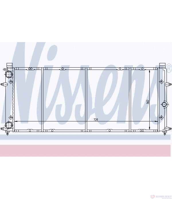 РАДИАТОР ВОДЕН VOLKSWAGEN TRANSPORTER IV (1990-) 2.0 - NISSENS