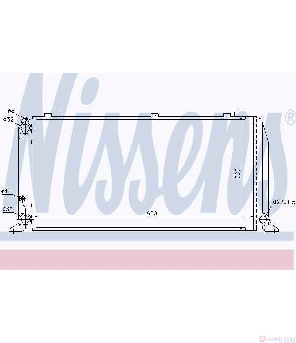 РАДИАТОР ВОДЕН AUDI COUPE (1988-) 2.0 - NISSENS