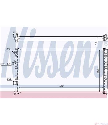 РАДИАТОР ВОДЕН VOLKSWAGEN PASSAT VARIANT (1988-) 1.8 - NISSENS