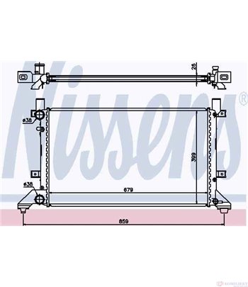 РАДИАТОР ВОДЕН VOLKSWAGEN LT 28-35 II (1996-) 2.3 - NISSENS