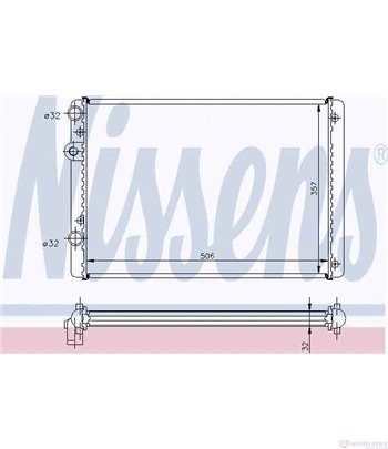 РАДИАТОР ВОДЕН VOLKSWAGEN POLO VARIANT (1997-) 1.9 SDI - NISSENS