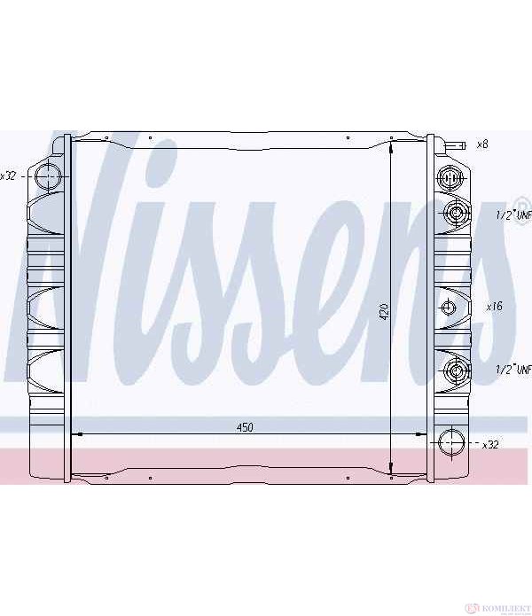 РАДИАТОР ВОДЕН VOLVO 240 COMBI (1974-) 2.1 - NISSENS
