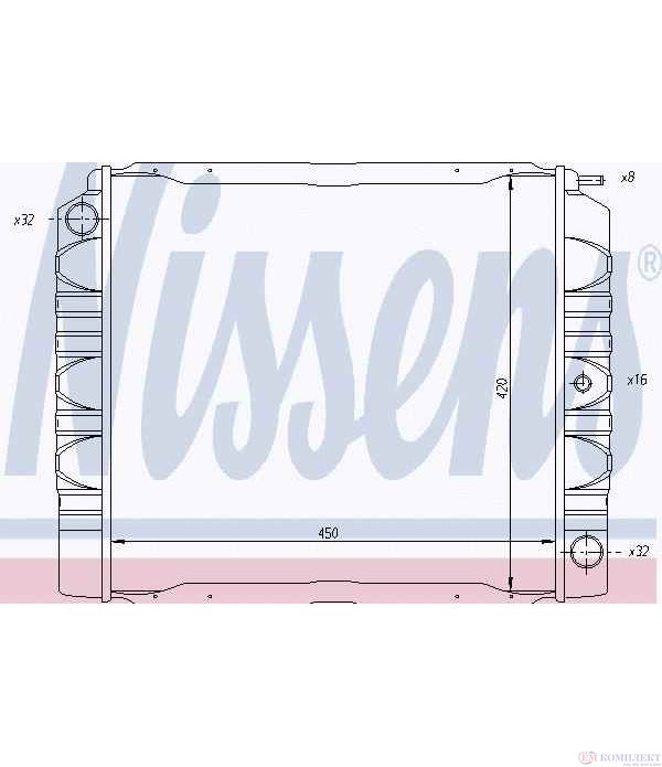 РАДИАТОР ВОДЕН VOLVO 240 COMBI (1974-) 2.3 - NISSENS