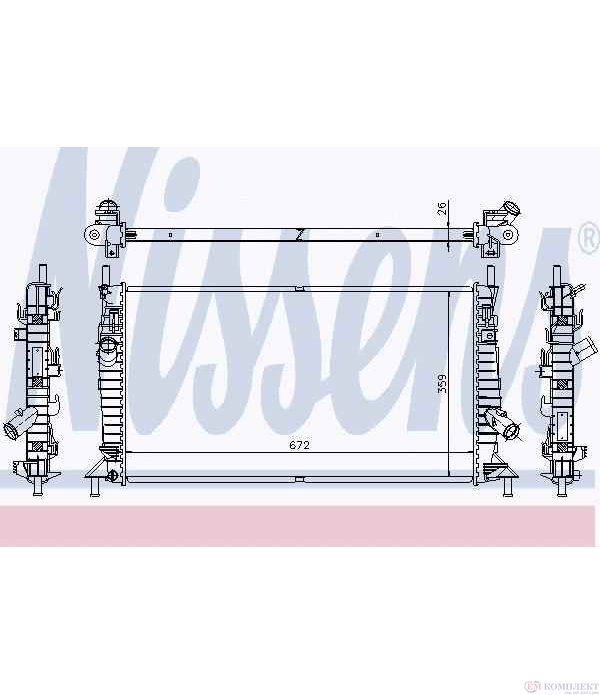 РАДИАТОР ВОДЕН VOLVO C30 (2006-) 1.8 FlexFuel - NISSENS