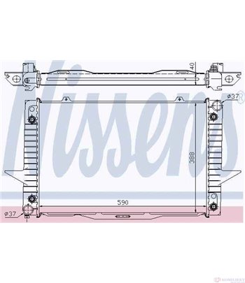 РАДИАТОР ВОДЕН VOLVO S70 (1996-) 2.3 T-5 - NISSENS