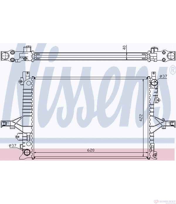 РАДИАТОР ВОДЕН VOLVO S60 I (2000-) T5 - NISSENS