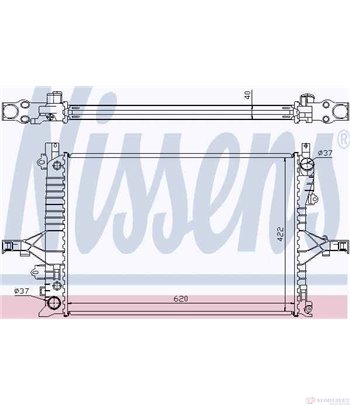 РАДИАТОР ВОДЕН VOLVO V70 II COMBI (2000-) 2.4 - NISSENS