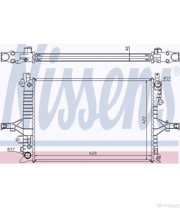 РАДИАТОР ВОДЕН VOLVO XC70 CROSS COUNTRY (2000-) 2.4 T XC AWD - NISSENS