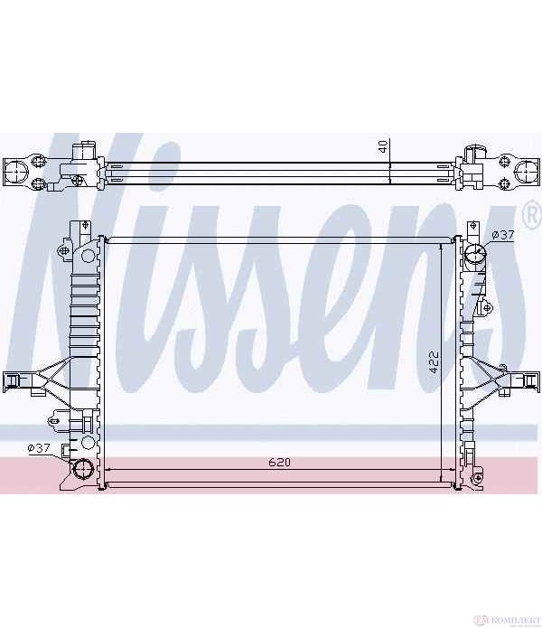 РАДИАТОР ВОДЕН VOLVO XC70 CROSS COUNTRY (2000-) 2.5 T XC AWD - NISSENS