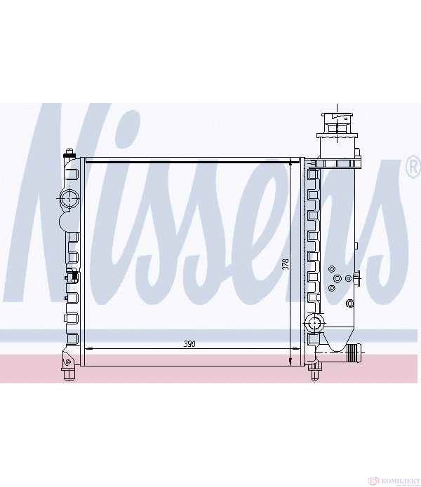 РАДИАТОР ВОДЕН PEUGEOT 309 I (1985-) 1.6 - NISSENS