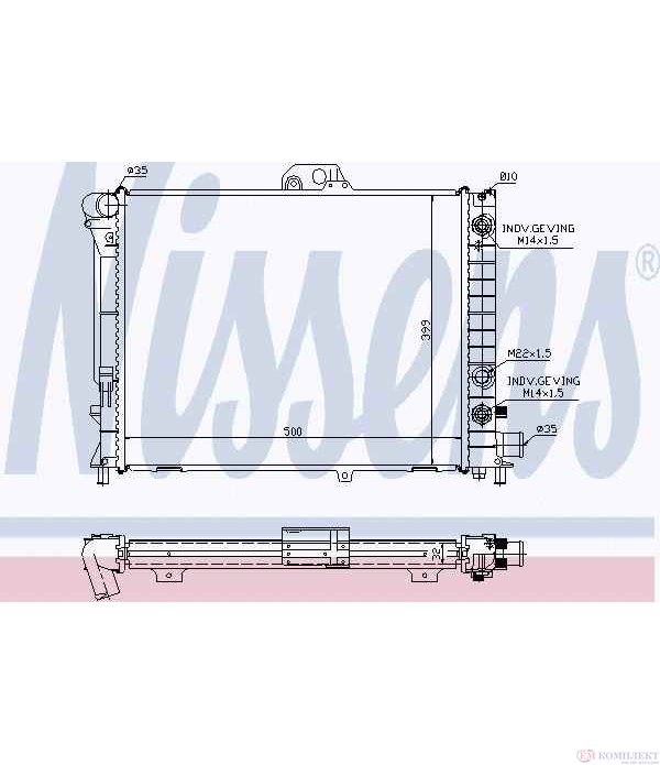 РАДИАТОР ВОДЕН SAAB 9000 HATCHBACK (1984-) 2.0 16V CS - NISSENS