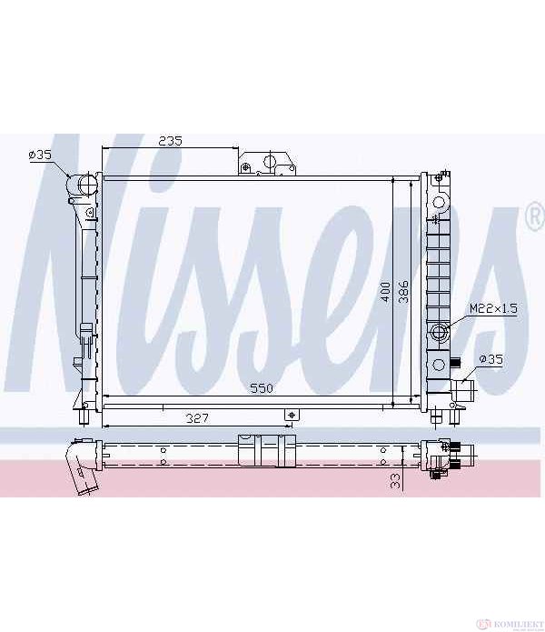 РАДИАТОР ВОДЕН SAAB 9000 HATCHBACK (1984-) 2.3 16V Turbo - NISSENS