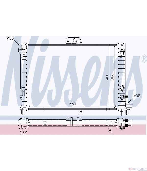 РАДИАТОР ВОДЕН SAAB 9000 HATCHBACK (1984-) 2.3 16V Turbo - NISSENS