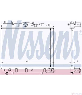 РАДИАТОР ВОДЕН MAZDA 323 III STATION WAGON (1986-) 1.5 - NISSENS
