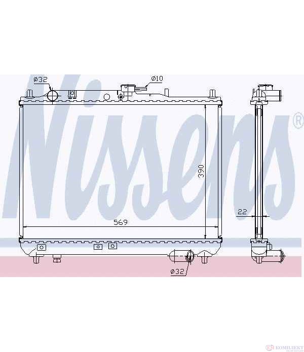 РАДИАТОР ВОДЕН MAZDA 323 C IV (1989-) 1.6 16V - NISSENS