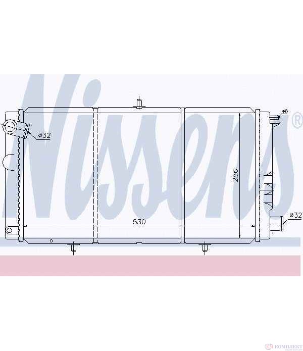 РАДИАТОР ВОДЕН CITROEN VISA (1978-) 16 GTI - NISSENS