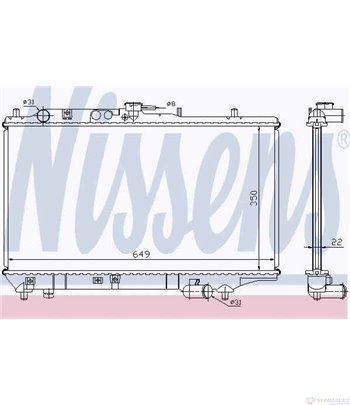 РАДИАТОР ВОДЕН MAZDA 323 F IV (1989-) 1.6 - NISSENS