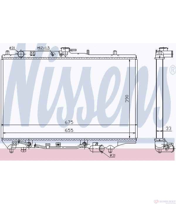 РАДИАТОР ВОДЕН MAZDA 323 C IV (1989-) 1.6 - NISSENS