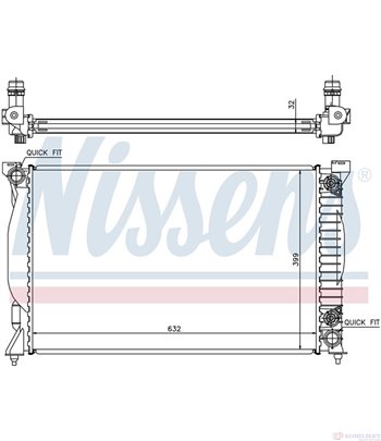 РАДИАТОР ВОДЕН AUDI A4 (2000-) 2.4 - NISSENS