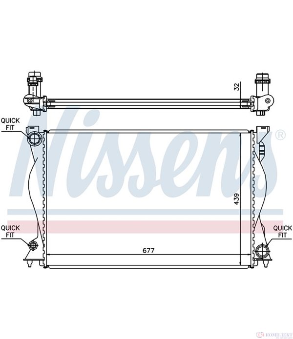 РАДИАТОР ВОДЕН AUDI A6 (2004-) 2.4 quattro - NISSENS