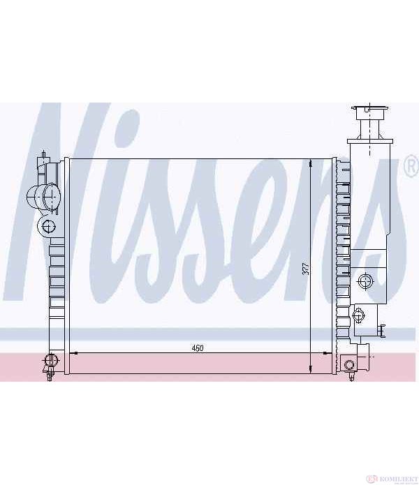 РАДИАТОР ВОДЕН PEUGEOT 405 II (1992-) 1.6 - NISSENS