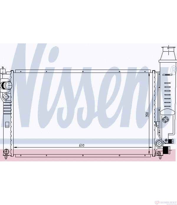 РАДИАТОР ВОДЕН PEUGEOT 405 I BREAK (1987-) 1.6 - NISSENS