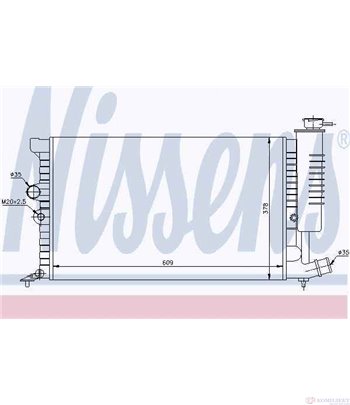 РАДИАТОР ВОДЕН PEUGEOT 406 (1995-) 1.6 - NISSENS