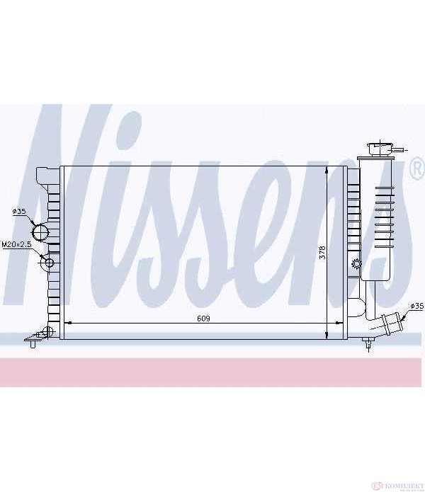 РАДИАТОР ВОДЕН PEUGEOT 406 (1995-) 1.6 - NISSENS