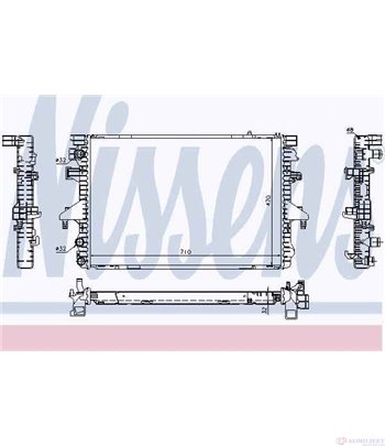 РАДИАТОР ВОДЕН VOLKSWAGEN TRANSPORTER V (2003-) 3.2 V6 4motion - NISSENS