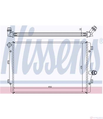 РАДИАТОР ВОДЕН VOLKSWAGEN PASSAT (2005-) 2.0 TDI 16V 4motion - NISSENS