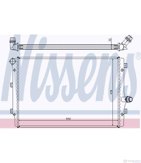РАДИАТОР ВОДЕН VOLKSWAGEN JETTA III (2005-) 2.0 TDI - NISSENS