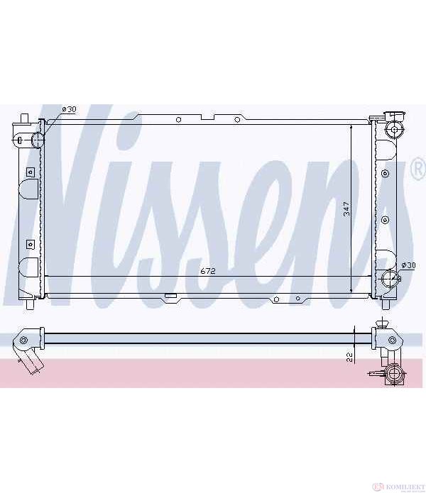 РАДИАТОР ВОДЕН MAZDA 323 F V (1994-) 1.8 16V - NISSENS