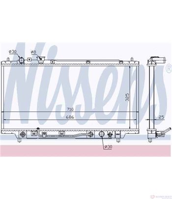 РАДИАТОР ВОДЕН MAZDA 323 C V (1994-) 1.8 16V - NISSENS