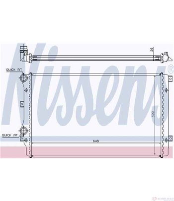 РАДИАТОР ВОДЕН VOLKSWAGEN GOLF VI (2008-) 1.6 - NISSENS