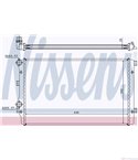 РАДИАТОР ВОДЕН VOLKSWAGEN GOLF VI VARIANT (2009-) 1.4 - NISSENS