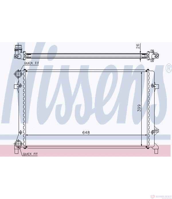 РАДИАТОР ВОДЕН VOLKSWAGEN EOS (2006-) 2.0 FSI - NISSENS