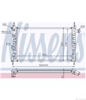 РАДИАТОР ВОДЕН OPEL KADETT E COMBO (1986-) 1.4 i - NISSENS