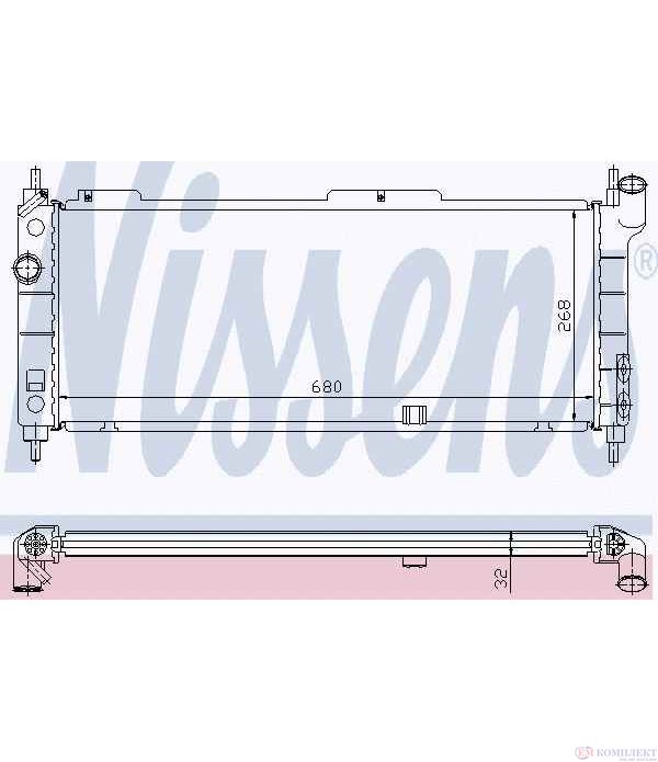 РАДИАТОР ВОДЕН OPEL CORSA B (1993-) 1.4 Si - NISSENS