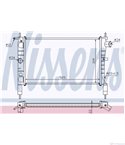 РАДИАТОР ВОДЕН OPEL ASTRA F (1991-) 1.4 Si - NISSENS