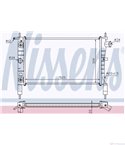 РАДИАТОР ВОДЕН OPEL ASTRA F (1991-) 1.6 Si - NISSENS