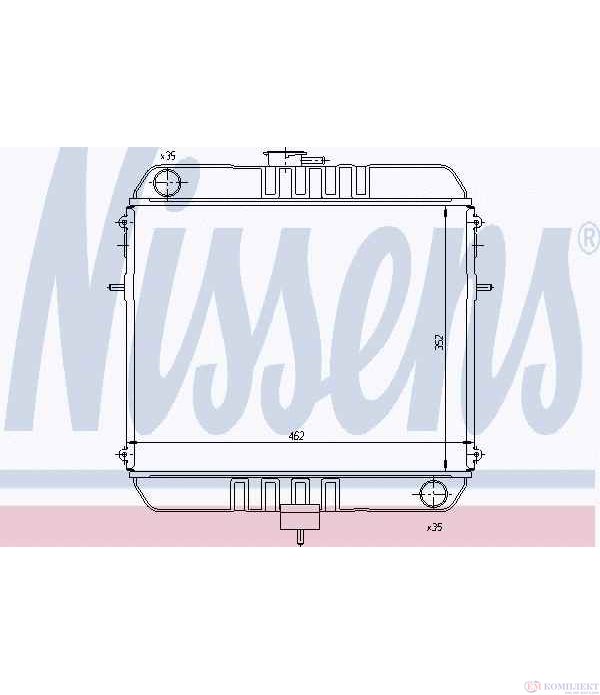 РАДИАТОР ВОДЕН OPEL REKORD E COMBI (1977-) 1.8 E - NISSENS