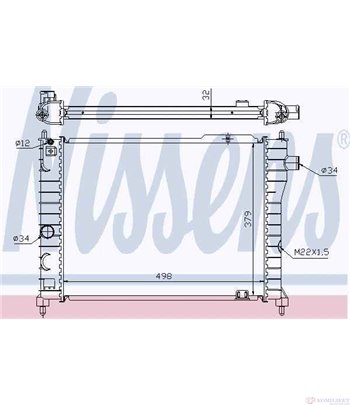 РАДИАТОР ВОДЕН OPEL ASCONA C (1981-) 2.0 i CAT - NISSENS