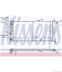 РАДИАТОР ВОДЕН OPEL KADETT E CABRIOLET (1986-) 2.0 i CAT - NISSENS